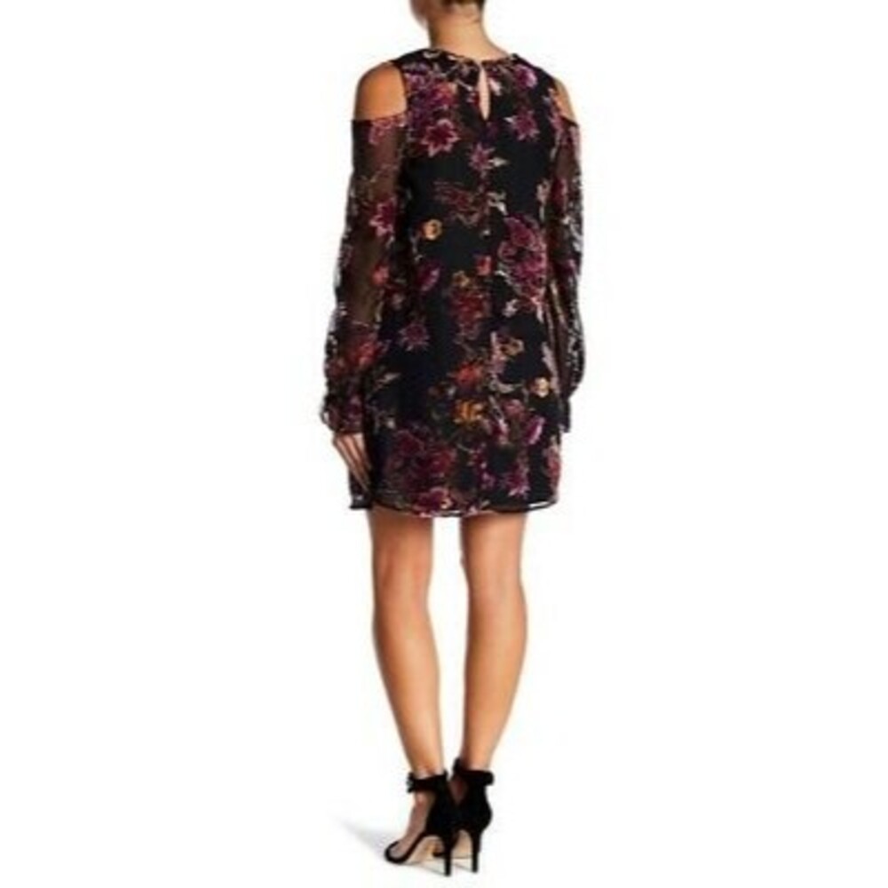 Chelsea28 Nordstrom Cold Shoulder Dress Size XS Velvet Burnout Floral NWT B43 - Picture 2 of 7
